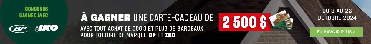 Courez la chance de gagner 2 500 $ en carte-cadeau - BMR