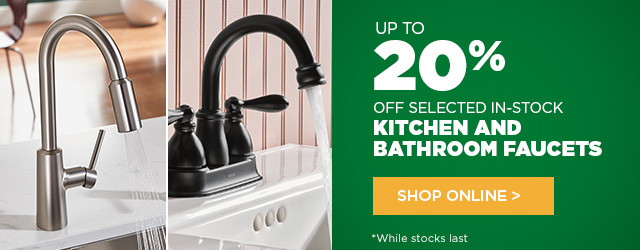 Save 20% on kitchen and bathroom faucets - BMR