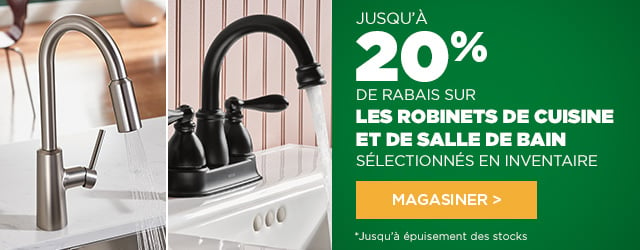 20% de rabais sur les robinets de cuisine et de salle de bain - BMR