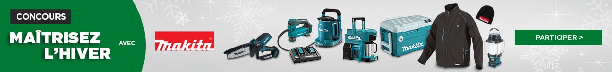 Courrez la chance de gagner un ensemble de produits sans fil 18 V LXT de Makita - BMR