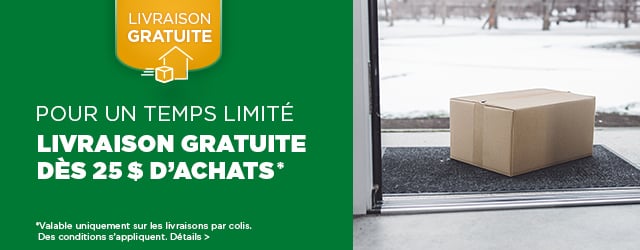 Livraison gratuite à partir de 25$ d'achats sur BMR.ca