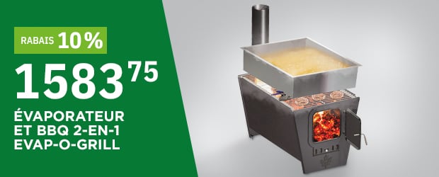 10% de rabais sur l'évaporateur et BBQ 2-en-1 EVAP-O-GRILL - Agrizone