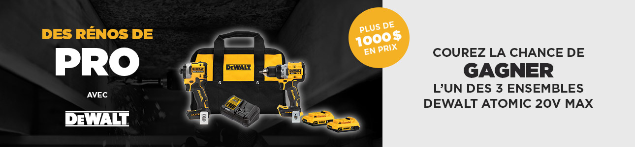 Concours Des rénos de pro avec Dewalt - Inscription au concours