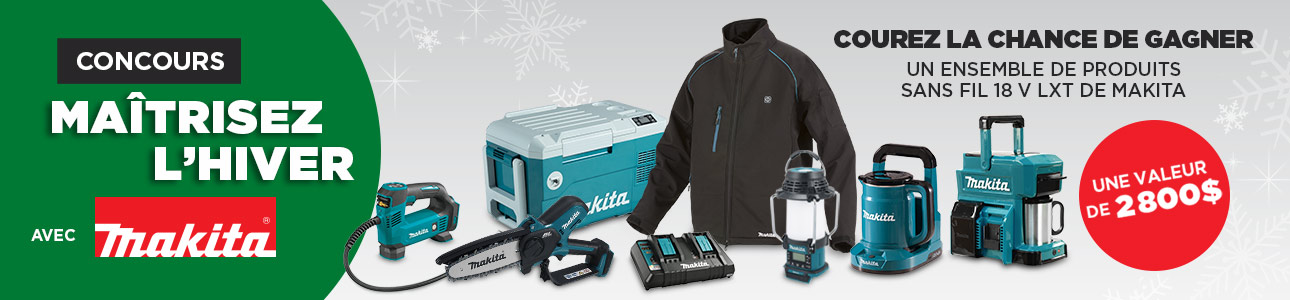 Concours Maîtrisez l'hiver avec Makita - Inscription au concours