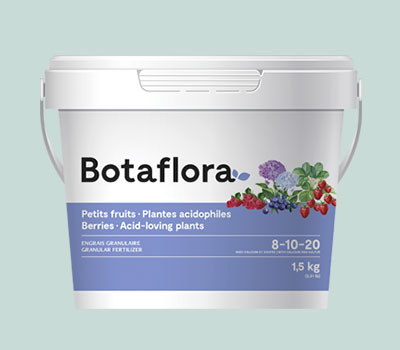 Engrais granulaire pour petits fruits et plantes acidophiles Botaflora | BMR